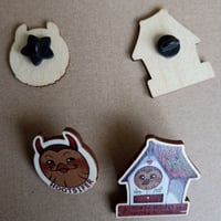 Image 3 of Hooty Wooden Pins 