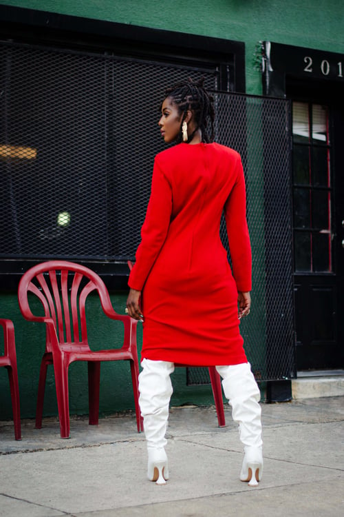 Image of Vintage Chianti Red Dress W/ Pockets