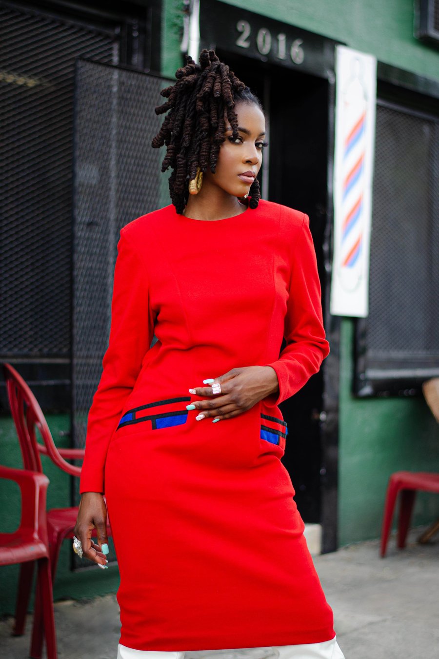 Image of Vintage Chianti Red Dress W/ Pockets