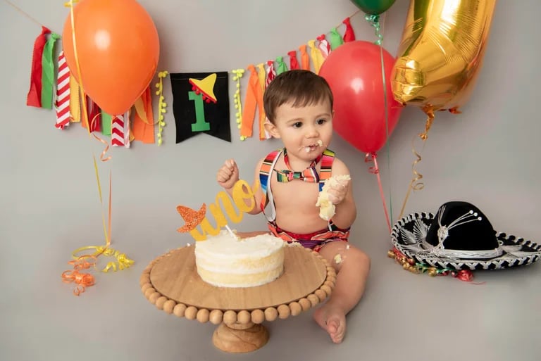 Baby Boy Cake Smash | Studio | Holden 12 Months