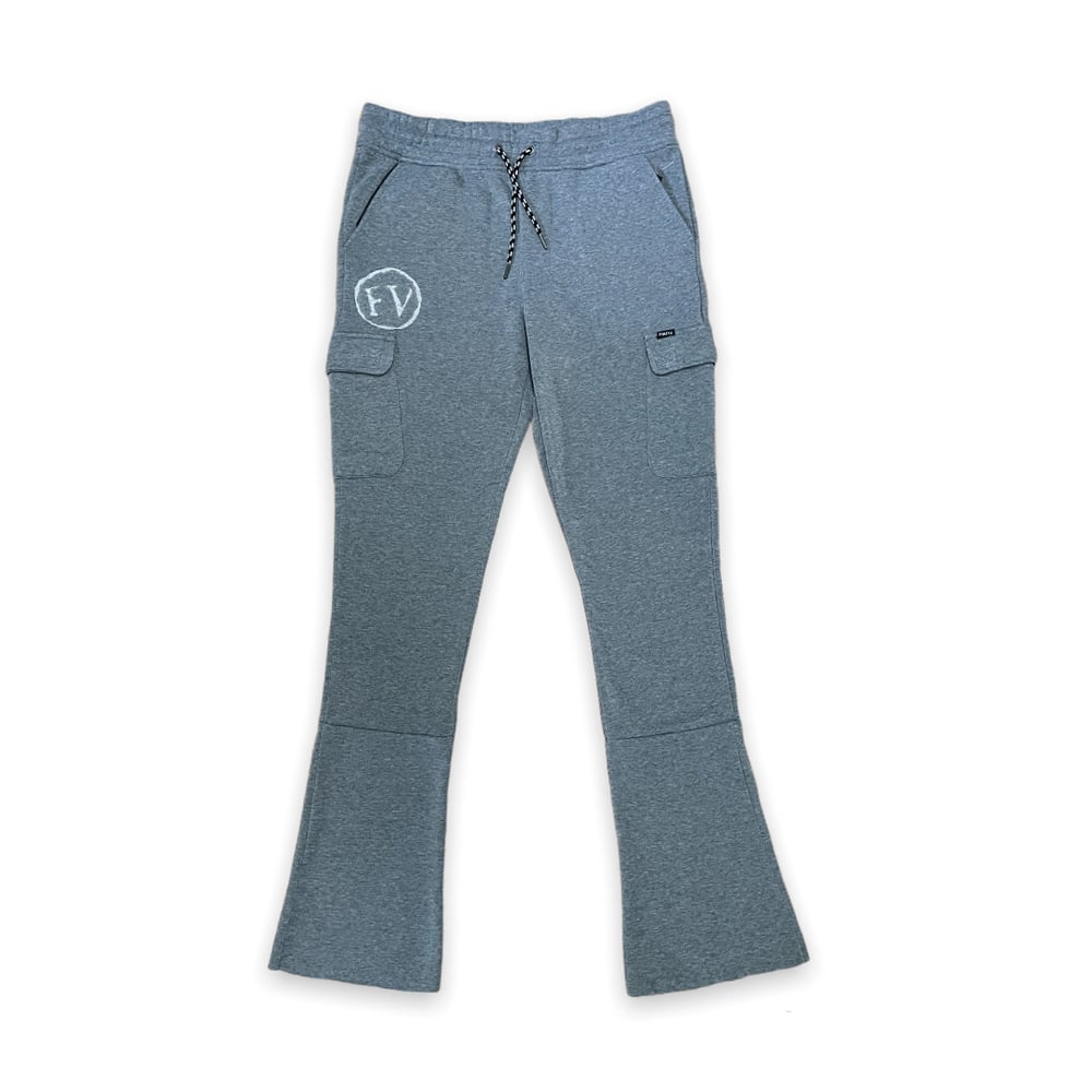 Image of GREY EVIL FLARED PANTS