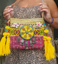 Image 1 of Tribal cross body bag yellow