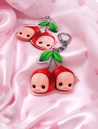 Image 2 of Cherry Baby 2.5" Acrylic Charm Keychain