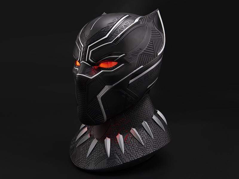 Black Panther Helmet 1:1 Wearable Cosplay Mask Eye Lights Touch Control 