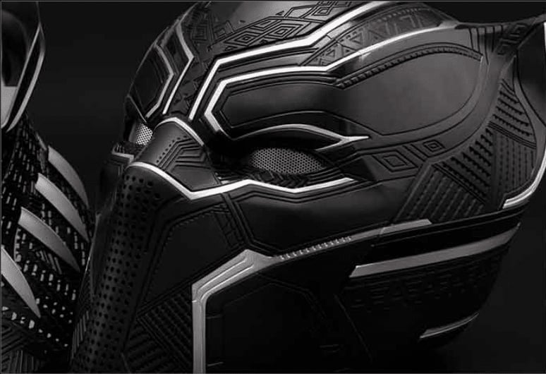 Black Panther Helmet 1:1 Wearable Cosplay Mask Eye Lights Touch Control 