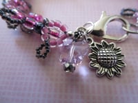 Image 5 of Handmade Japanese Beaded Flower Garland Bracelet 