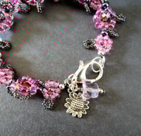 Image 4 of Handmade Japanese Beaded Flower Garland Bracelet 
