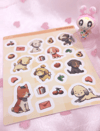 Puppy Parade Animals X-ing Sticker Sheet