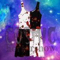 Image 2 of Black n White Bloody Skater Dress