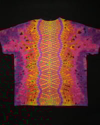 Image 2 of XL Bleach Reversed Mandala, Zig-Zag Honeycomb Spine & Scrunch #2