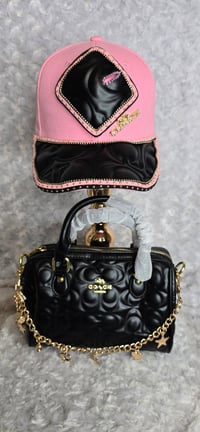 Image 1 of 1 Black Cch Crossbody w/ pink hat & wallet