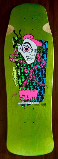 Image 1 of BLOCKHEAD - Sam Cunningham Evil Eye Skateboard Deck - Signed and Numbered