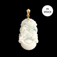 Image 1 of Horse Chinese Zodiac Moss In Snow Jade Pendant