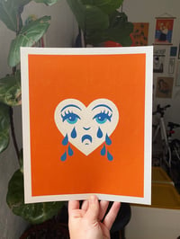 Image 1 of Grimm Crying Heart Print 