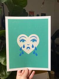 Image 2 of Grimm Crying Heart Print 