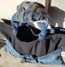 Image 2 of Tasty Raw Edge Denim “City Gurl Cut-Off’s” Tote Bag