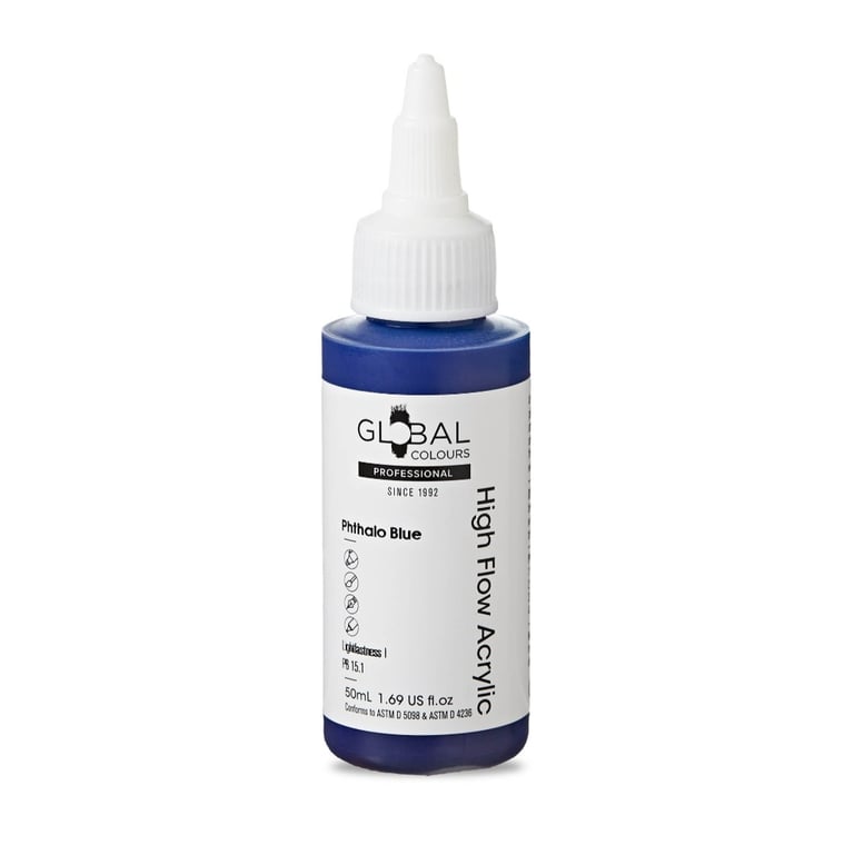 Phthalo Blue- High Flow Professional Artist Acrylic Paint