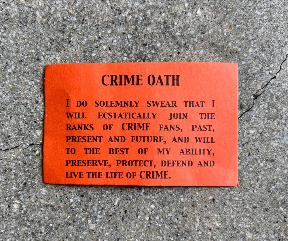 Image of CRIME BADGE