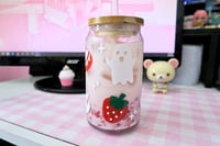 Image 1 of Red Strawberry Ghost Glass Cup