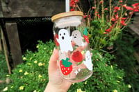 Image 2 of Red Strawberry Ghost Glass Cup
