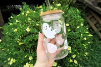 Image 2 of Pink Strawberry Ghost Glass Cup