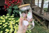 Pink Strawberries Glass Cup