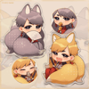 haikyuu: miya foxes • acrylic charms