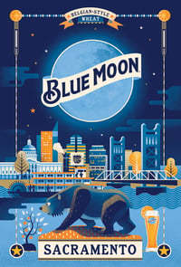 Image 1 of Sacramento Blue Moon Beer Poster