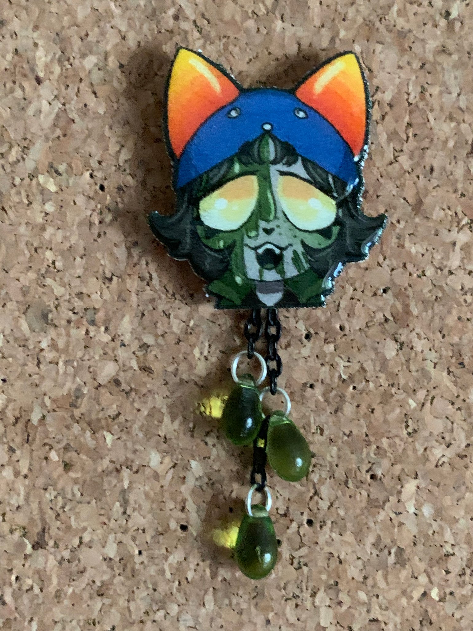 Image of Homestuck shrinky dink Nepeta pin