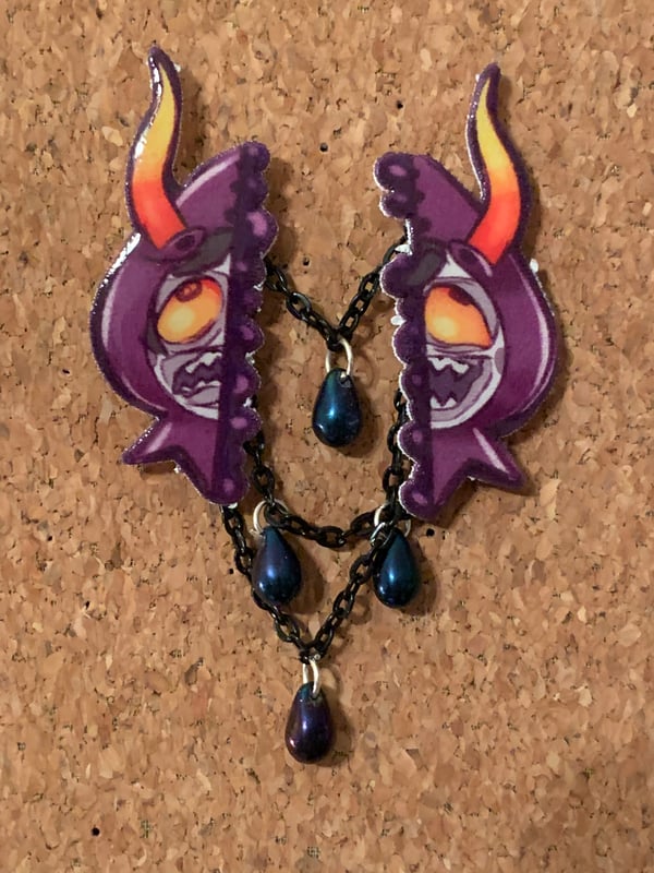 Image of Homestuck shrinky dink Gamzee Makara pin