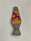 Worm-on-a-string Lava Lamp Sticker
