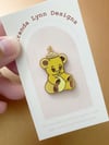 Honey Bear Rose Gold Enamel Pin