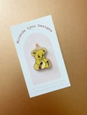 Honey Bear Rose Gold Enamel Pin