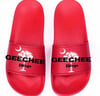 Geechee Slides- red, black and white