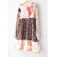 Image 3 of superfloral pockets pink florals 8/10 vintage fabric CARDIGAN ROBE HOODED HOODIE COURTNEYCOURTNEY