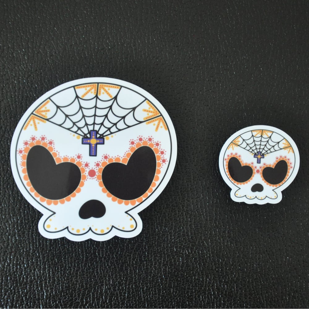 Image of Sugar Skull (Orange) - Sticker
