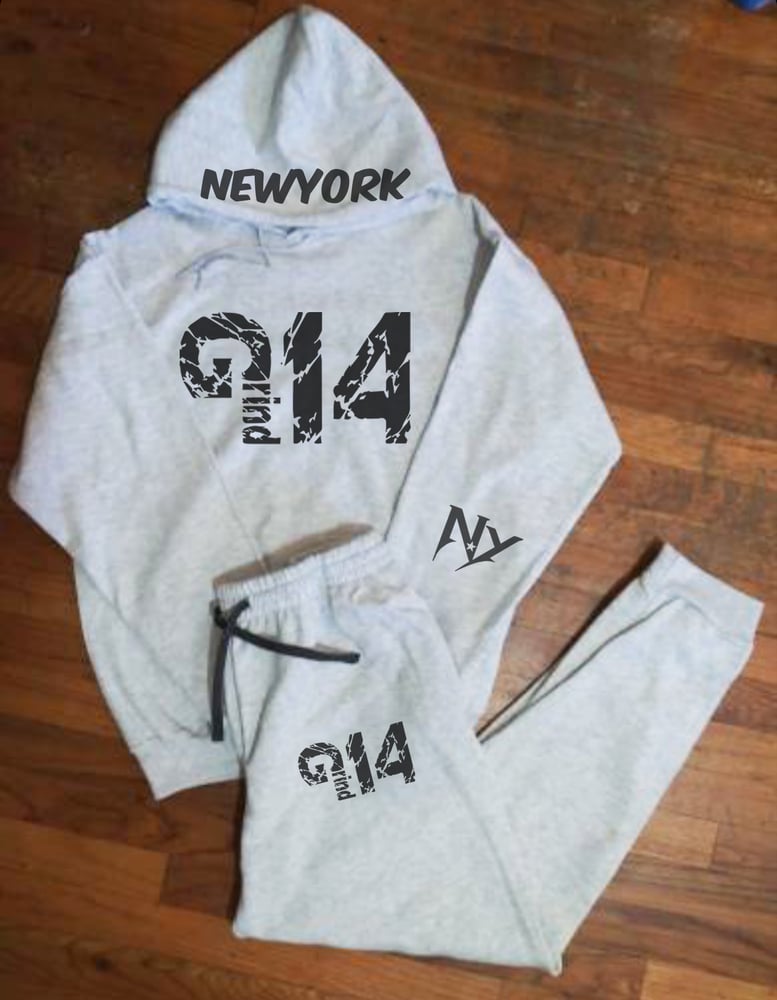 Image of EXCLUSIVE ASH GREY GRIND ONE FOUR SWEATSUIT