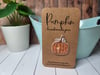 Orange Fall Chalk Pumpkin Handmade Pin