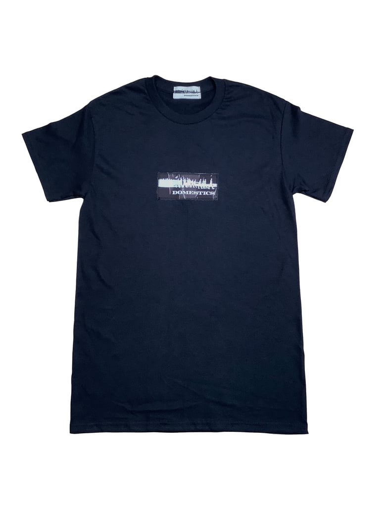 Image of DOMEstics. Black patch t-shirt