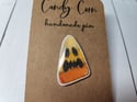 Spooky Orange and Yellow Candy Corn Handmade Pin