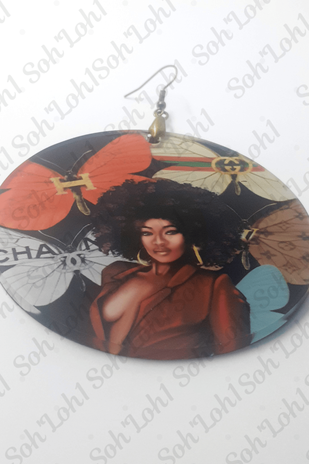 Image of Its the Afro for Me, Afrocentric, Custom, Designer Inspired Earrings