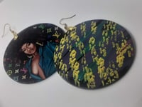 Image 3 of Melanin Designer Inspired, Its the Afro for Me, Natural Hair earrings