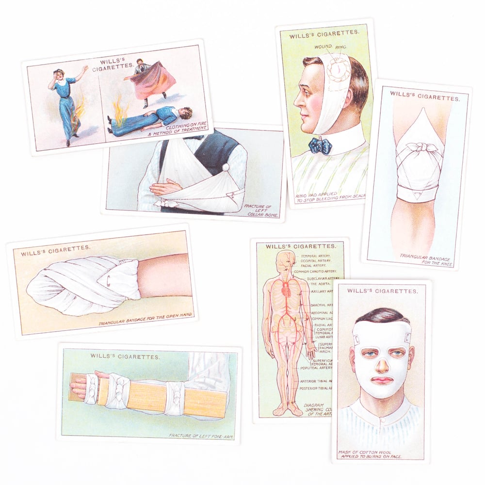 Image of First Aid Cigarette Cards - No. 2, Set of 8