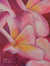 Image 2 of Print of "Brillant Pink Plumeria"