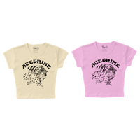 Image 1 of EYE OF THE TIGER BABY CROP TOP TEES