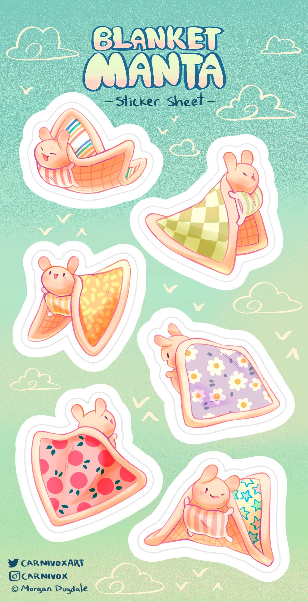 Blanket Manta Sticker Sheet