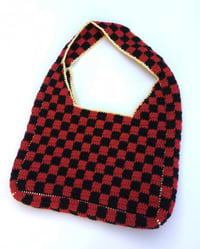 Red & Black Checkered Slouch Bag