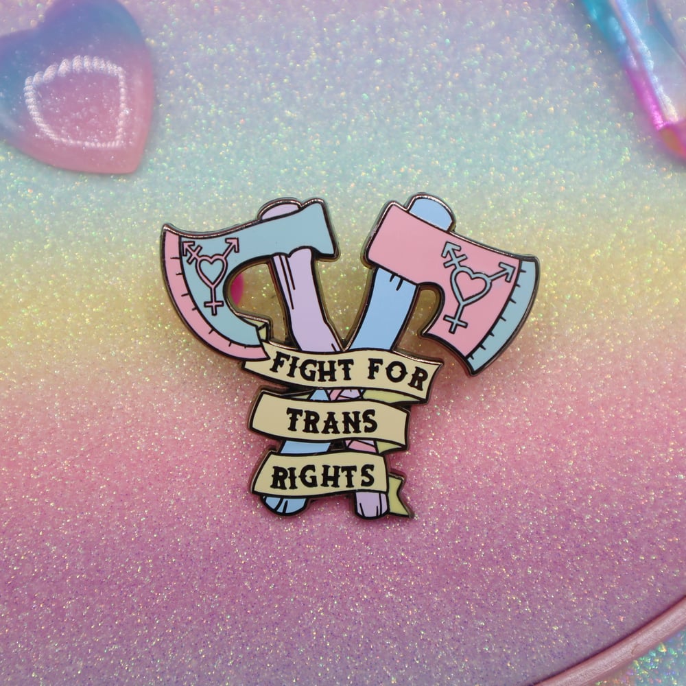 Image of Fight For Trans Rights Enamel Pin