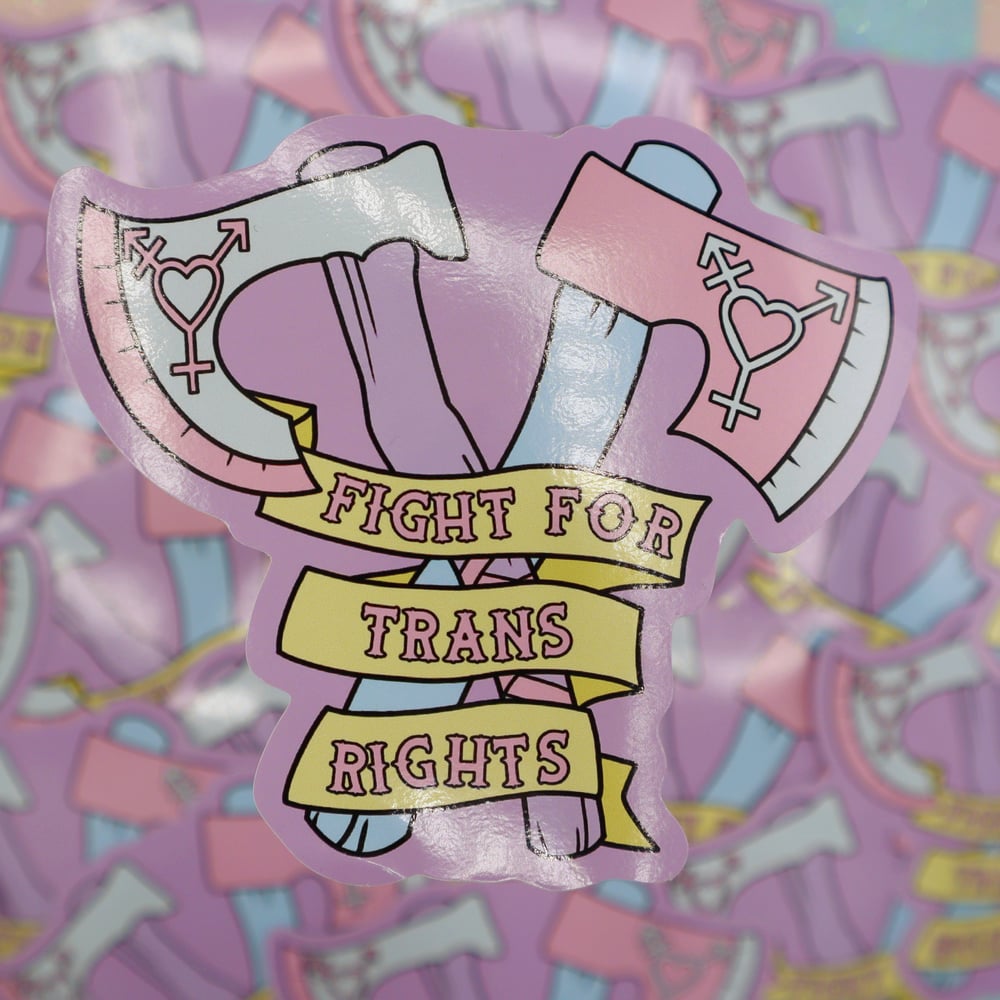 Image of Fight For Trans Rights Large Vinyl Sticker