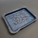 Blue & Purple Organic Pattern Treasure Tray